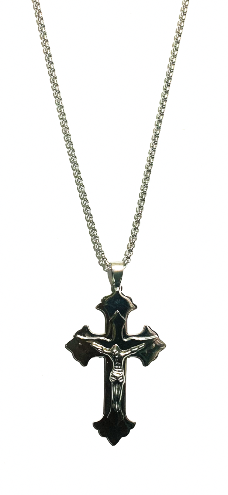 Stainless Steel Infant Jesus Chain Pendant Set