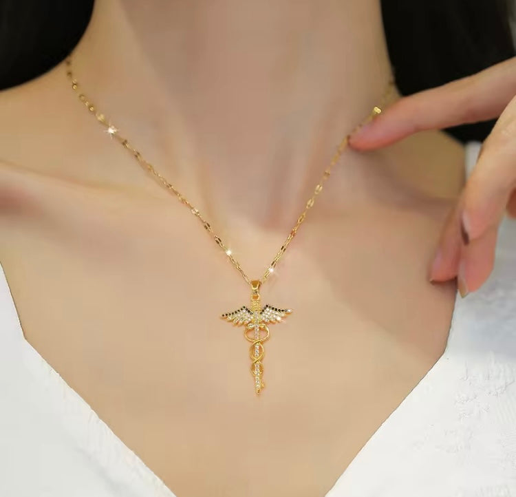 Double Snake Anti Tarnish Necklace
