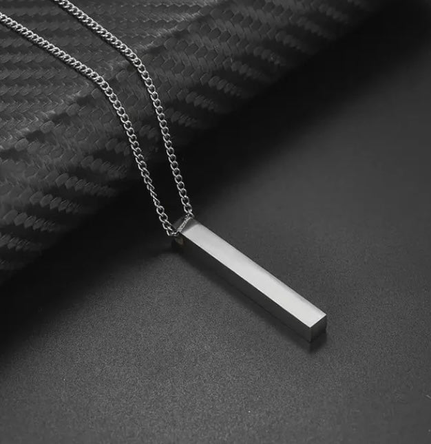 Silver cuboid Chain Pendant