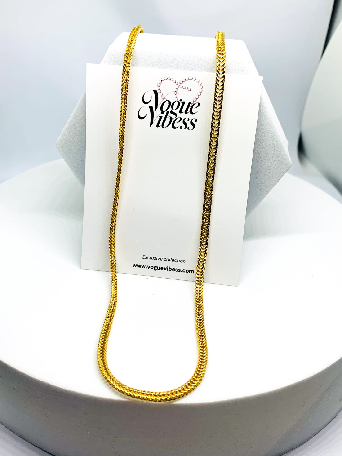 Mesh gold plated Anti tarnish Chain