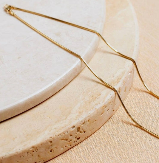 Gold plated Round Sleek Snake Chain