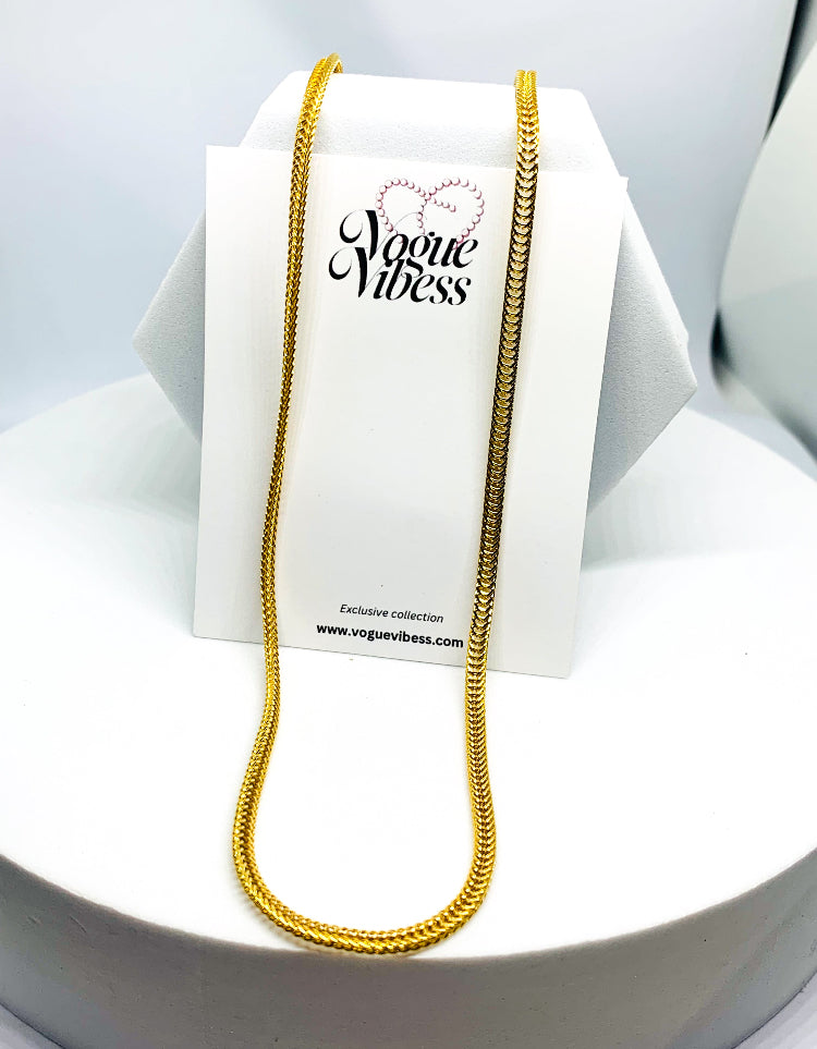 Mesh gold plated Anti tarnish Chain