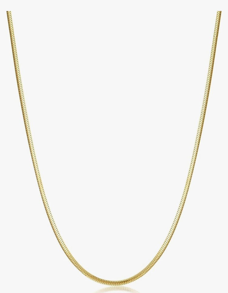 Gold plated Round Sleek Snake Chain