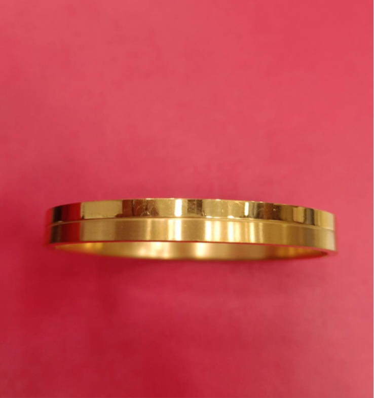 Golden Plain Stainless Steel Men’s Kada