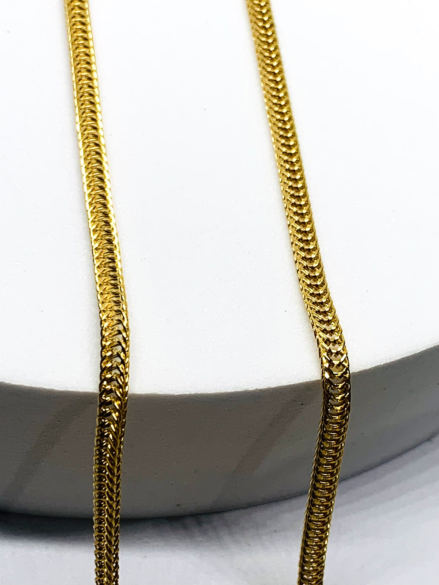 Mesh gold plated Anti tarnish Chain