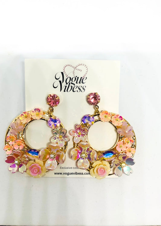 Orange Handcrafted Earring
