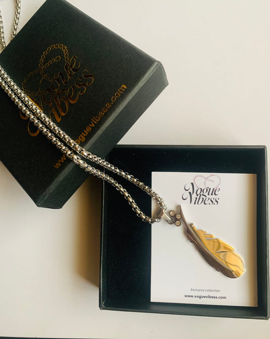 Feather Chain Pendent Set