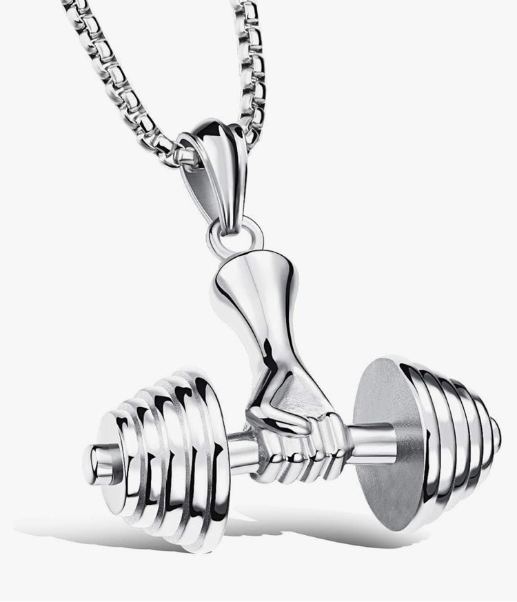 Stainless Steel Dumble Chain Pendant