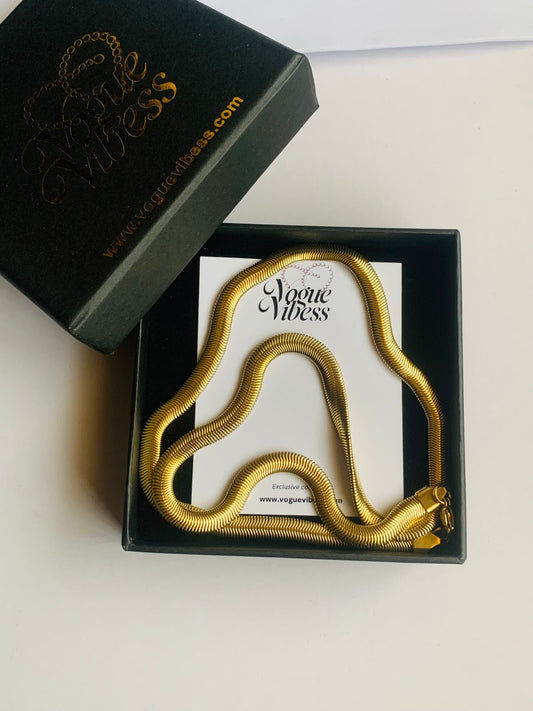 Premium 18k Gold Plated Snake Chain
