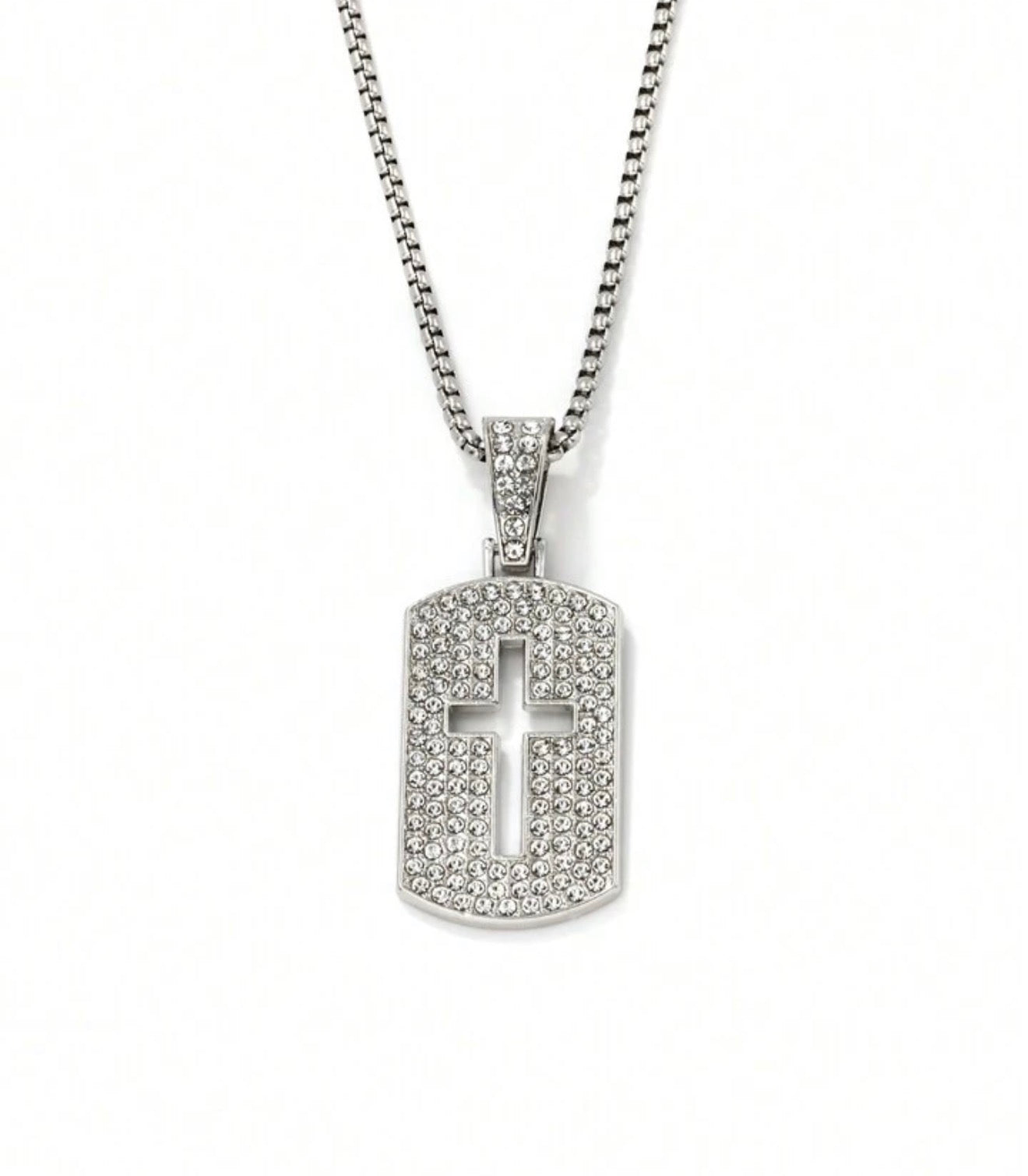 cross shine chain pendant