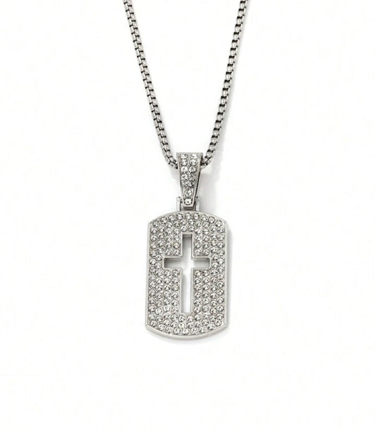 cross shine chain pendant
