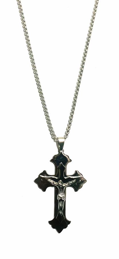 Stainless Steel Infant Jesus Chain Pendant Set