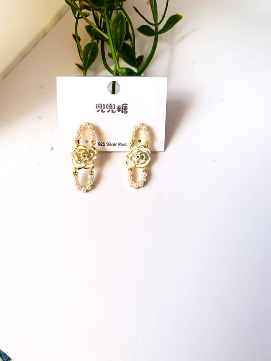 Korean Floral Earrings