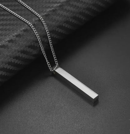 Silver cuboid Chain Pendant