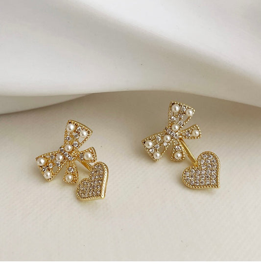 Two way pearl studs