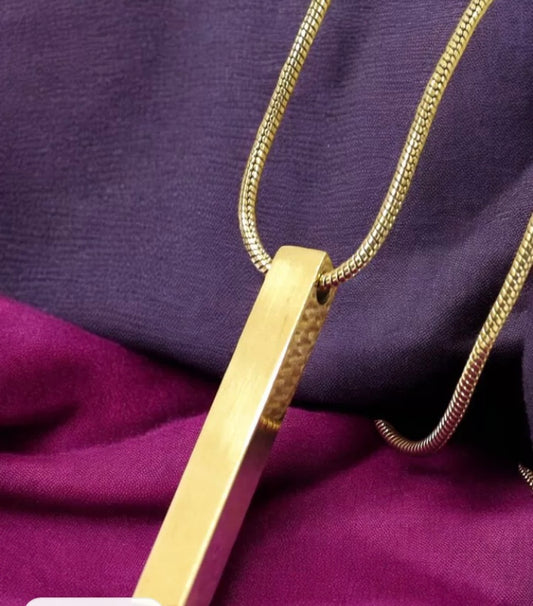 Cuboid chain Pendant Anti Tarnish
