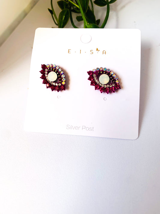 Pink Eye Studs