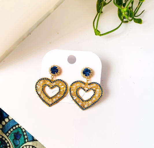 Blue stoned hearts
