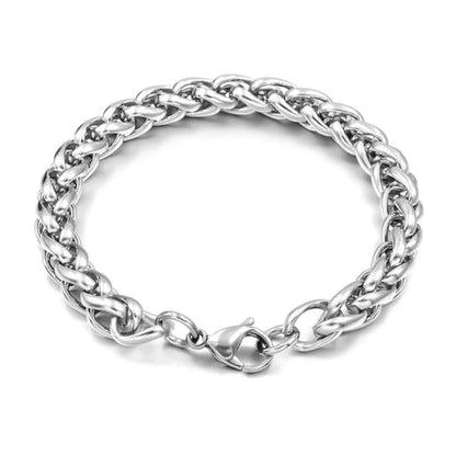 Silver Plated Stainless Steel Bracelet