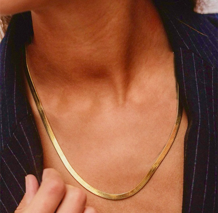 Shiny Premium Flat Snake Chain
