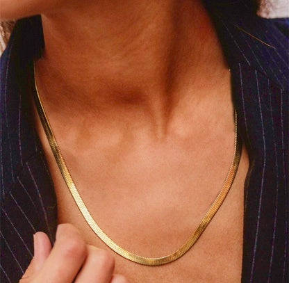 Shiny Premium Flat Snake Chain