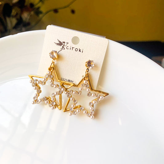 Double crystal star Earrings