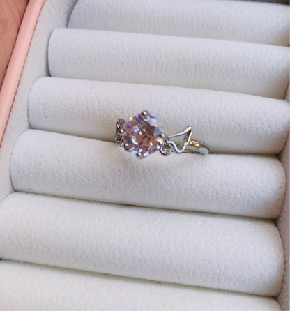 White Crystal Ring