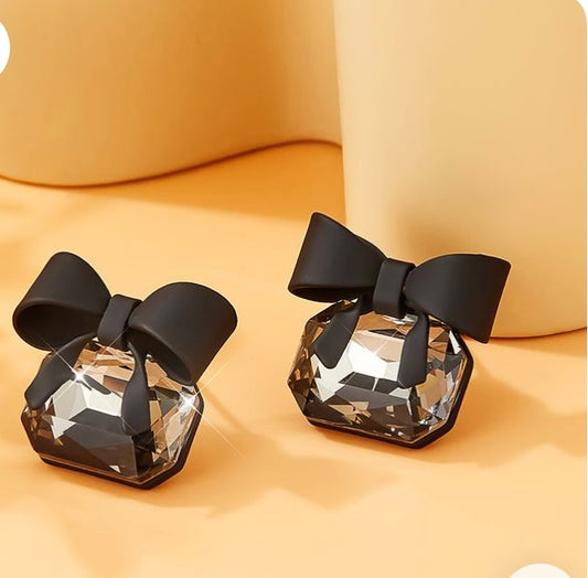 Black Bow formal studs