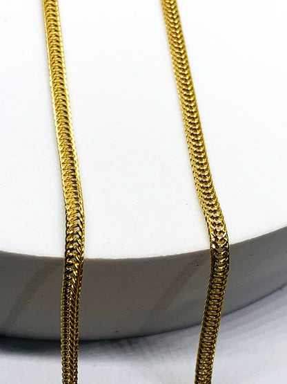 Mesh gold plated Anti tarnish Chain