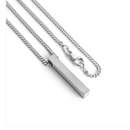 Silver cuboid Chain Pendant