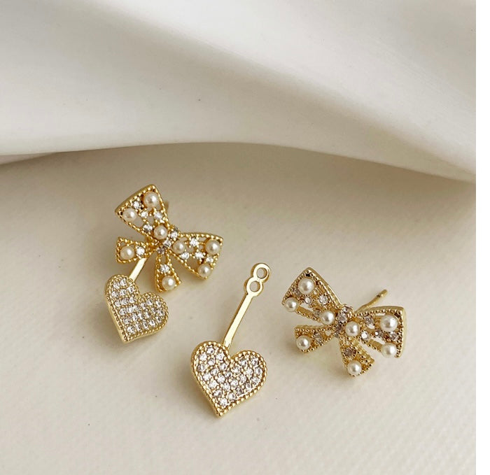 Two way pearl studs