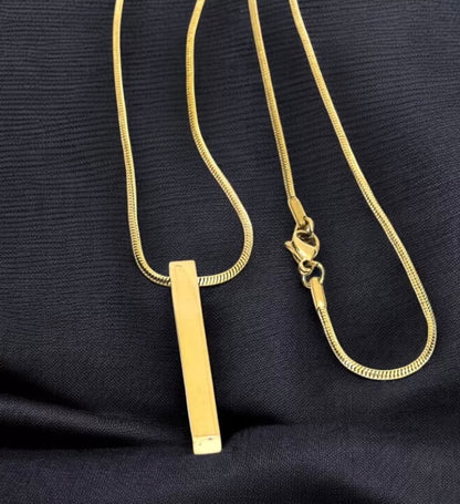 Cuboid chain Pendant Anti Tarnish
