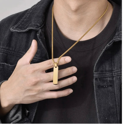 Gold Plated Stainless Steel Pendant and Chain
