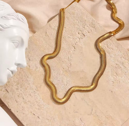 Premium 18k Gold Plated Snake Chain