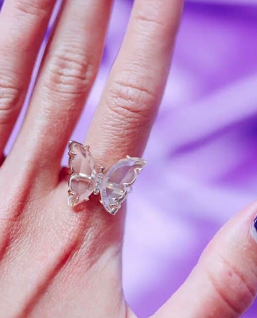 Pink Dreamy Butterfly Ring