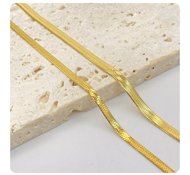 Shiny Premium Flat Snake Chain