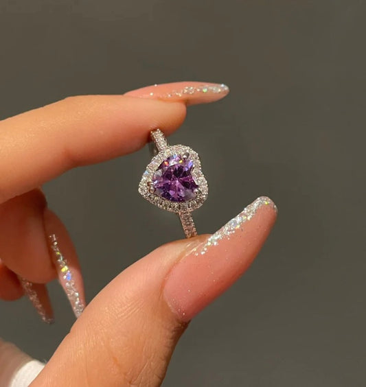 Purple love Struck Ring