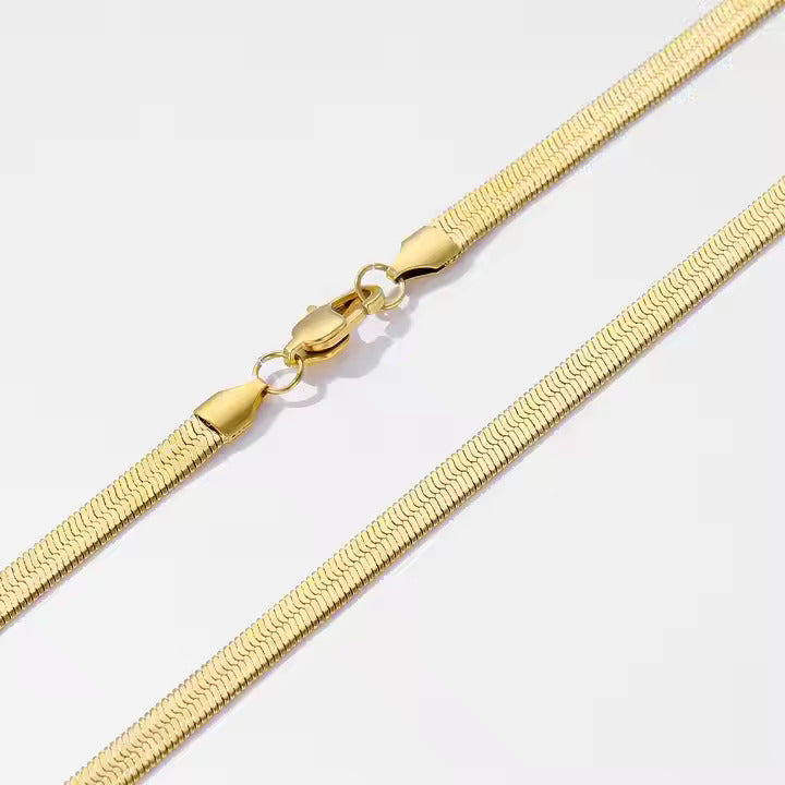 Shiny Premium Flat Snake Chain